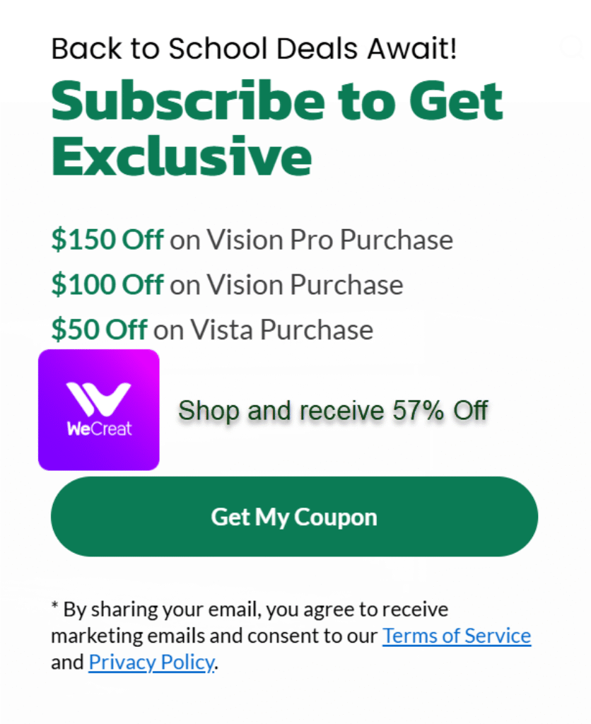 Shop Back to School with Wecreat and Save 57% Off Online!