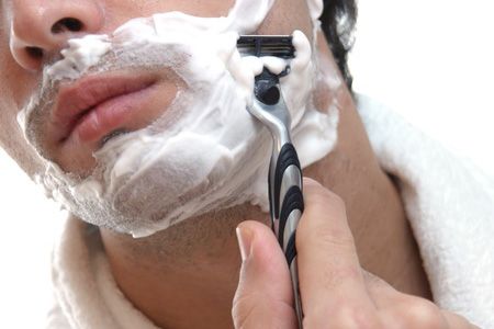 man-shaving